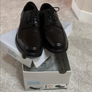 Croft & Barrow Black Textured Leather Oxfords